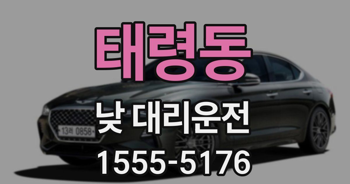태령동 낮 대리운전