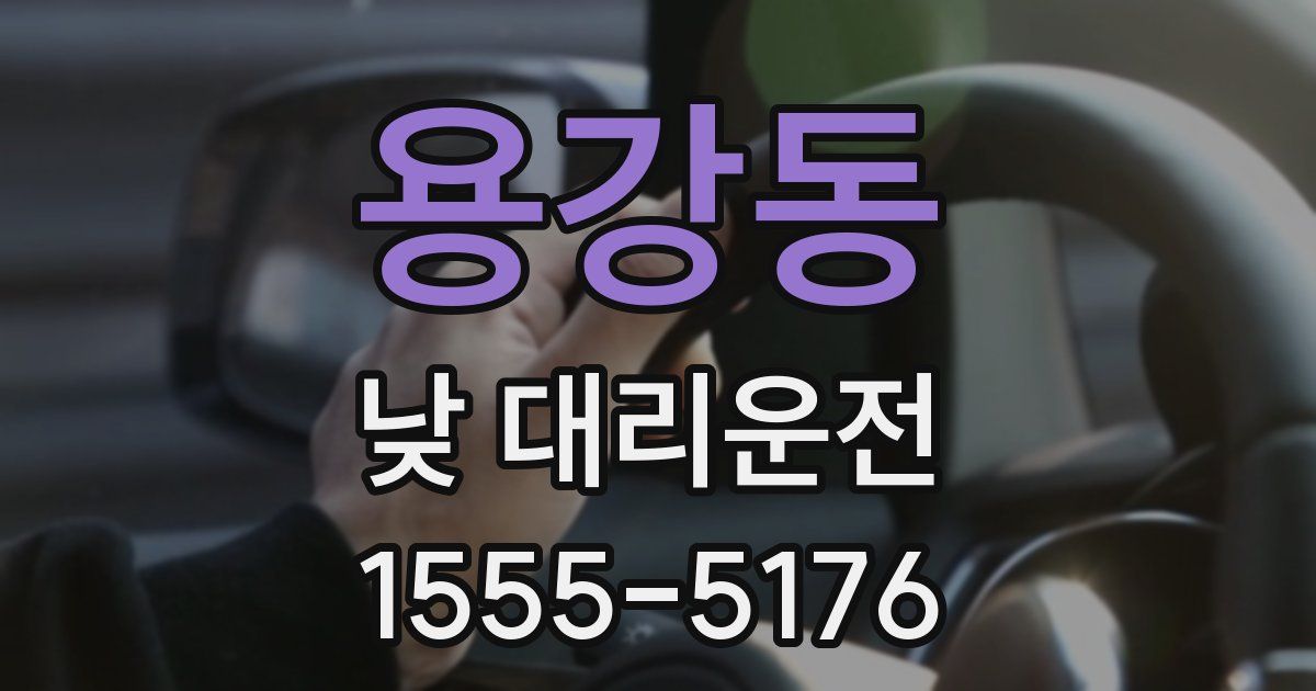 용강동 낮 대리운전