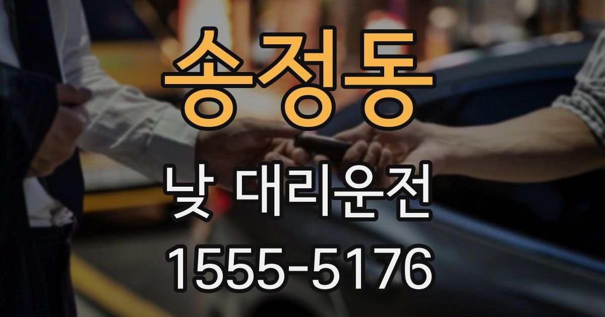 송정동 낮 대리운전