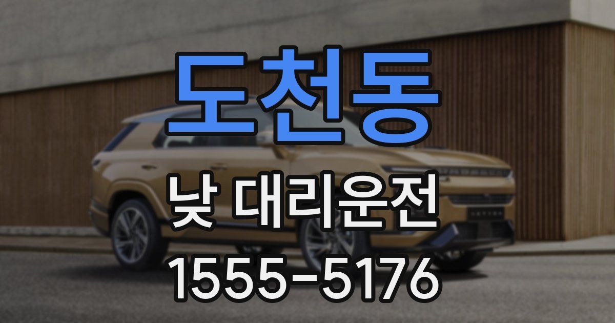 도천동 낮 대리운전