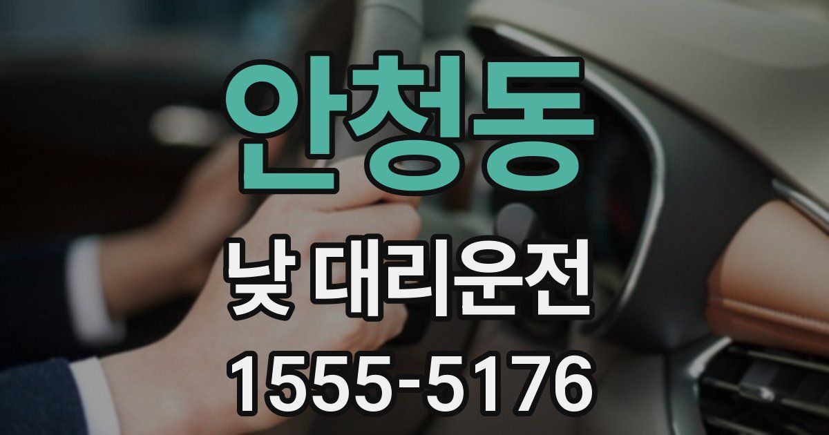 안청동 낮 대리운전