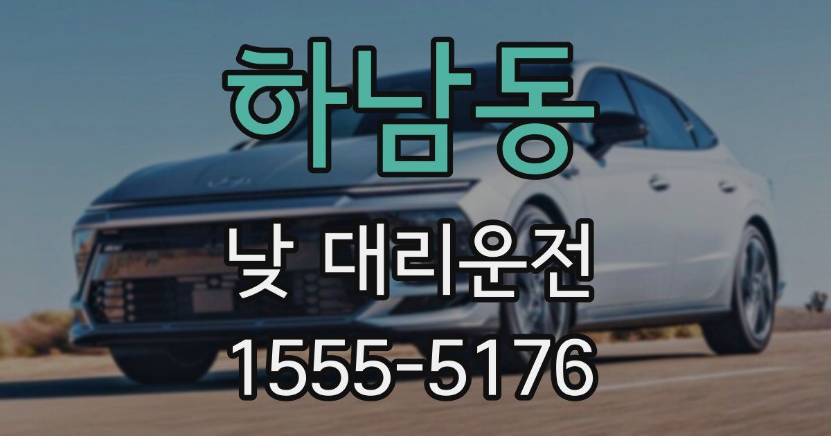 하남동 낮 대리운전