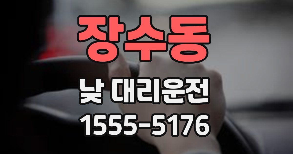 장수동 낮 대리운전