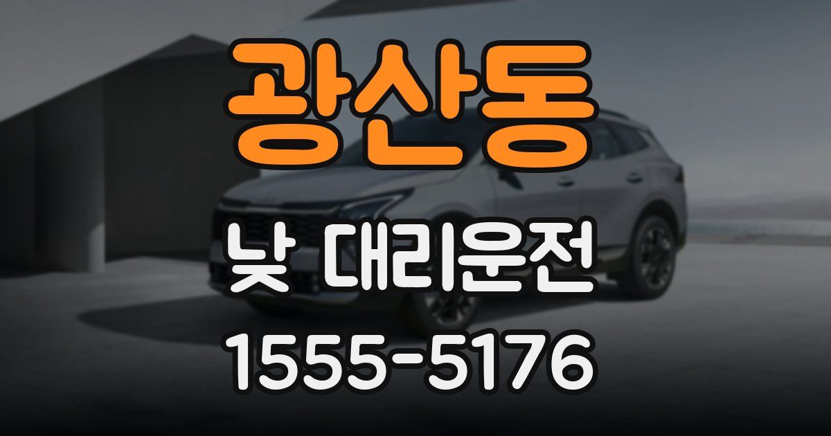 광산동 낮 대리운전