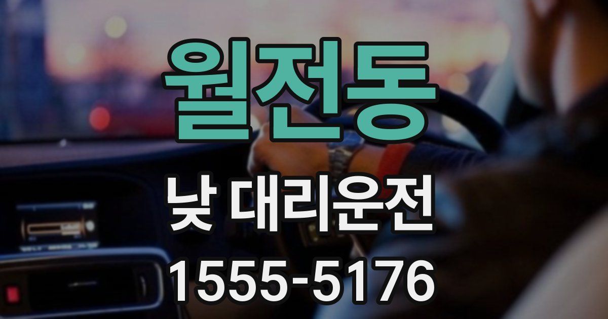월전동 낮 대리운전