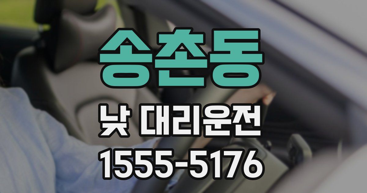 송촌동 낮 대리운전