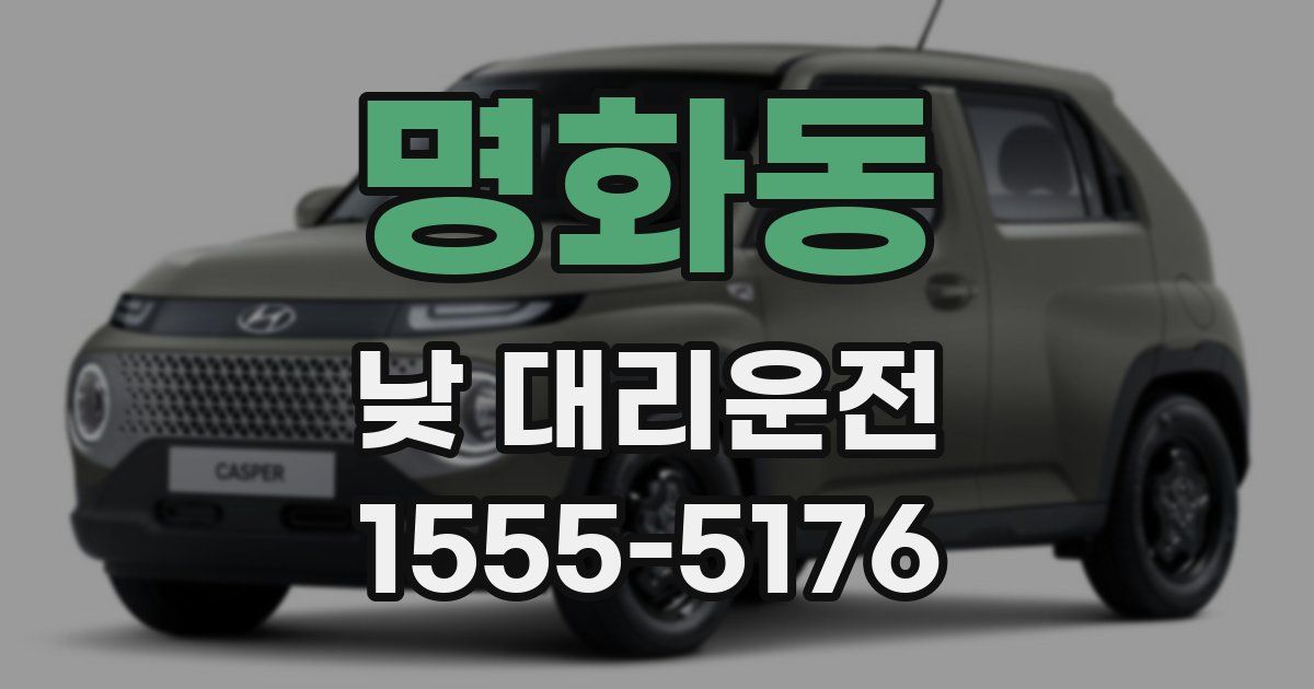 명화동 낮 대리운전