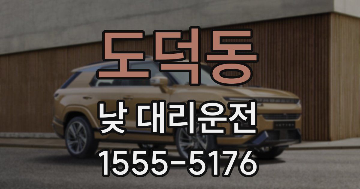도덕동 낮 대리운전