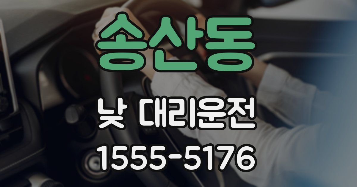 송산동 낮 대리운전