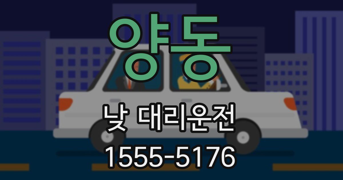 양동 낮 대리운전