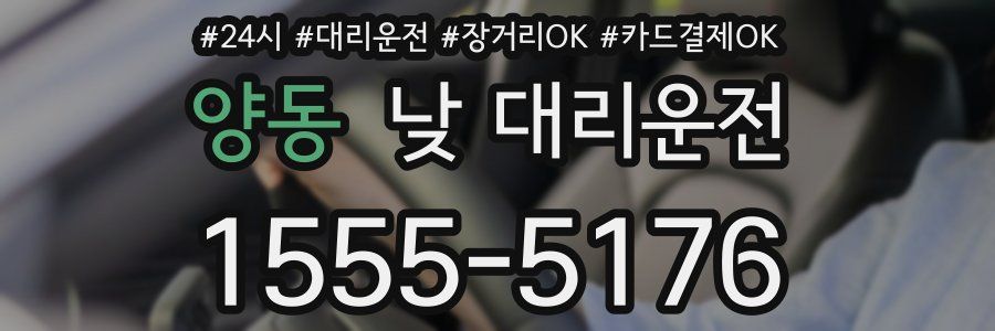 양동 낮 대리운전