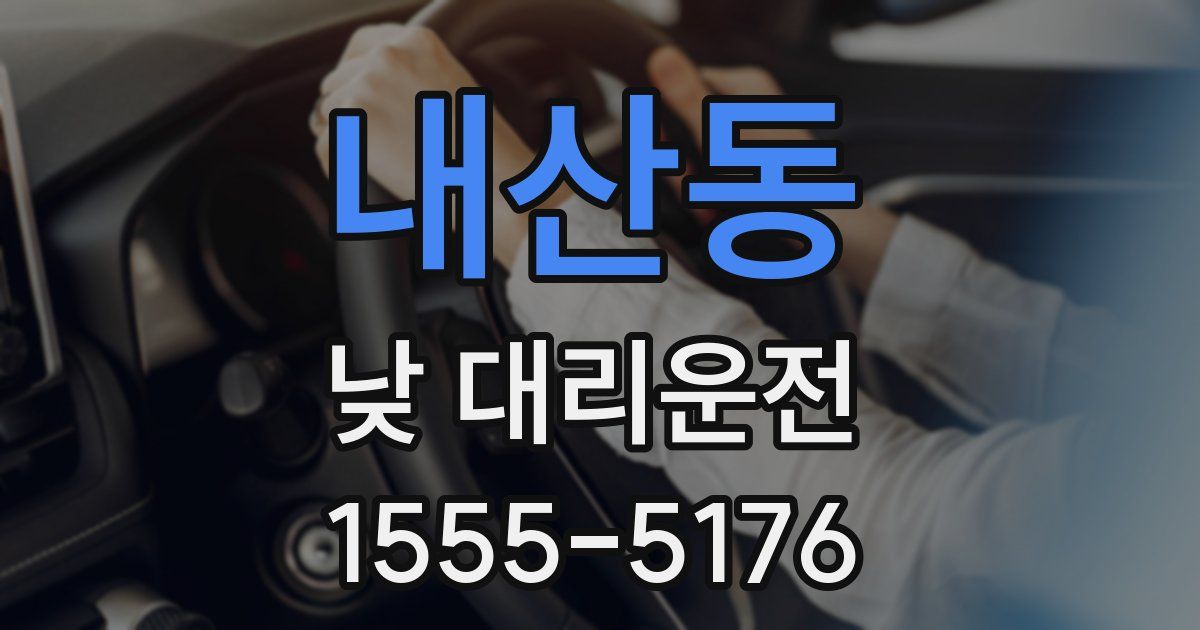 내산동 낮 대리운전