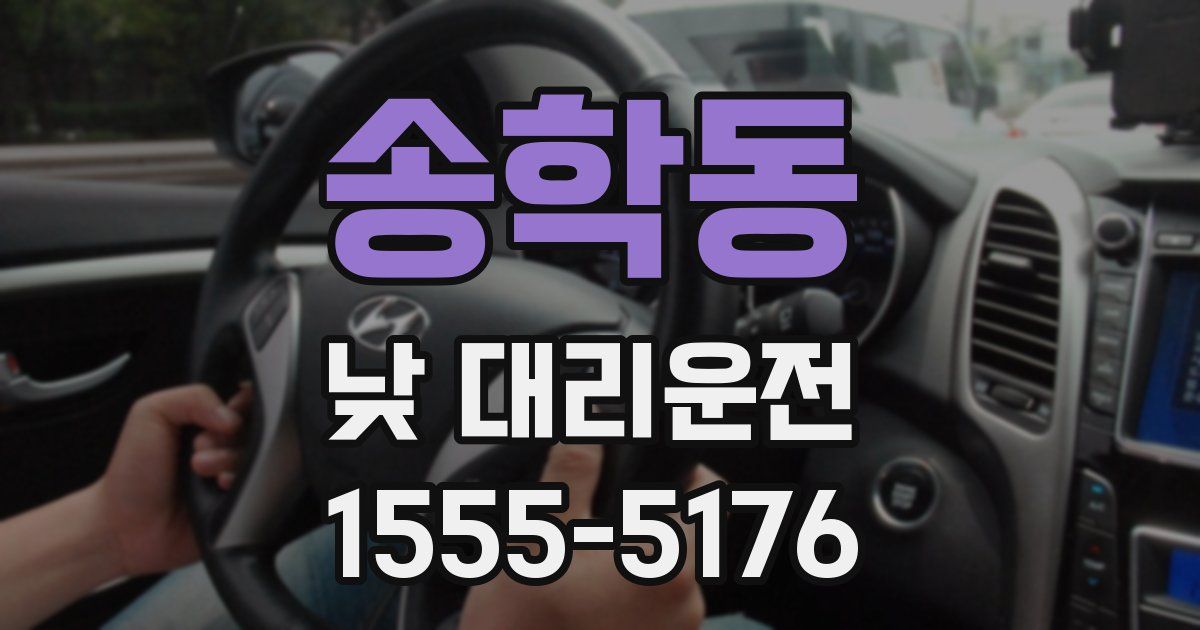 송학동 낮 대리운전