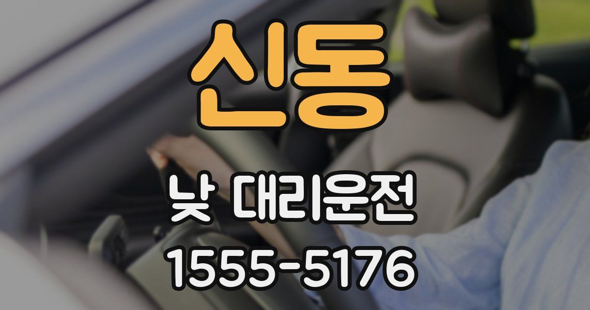 신동 낮 대리운전