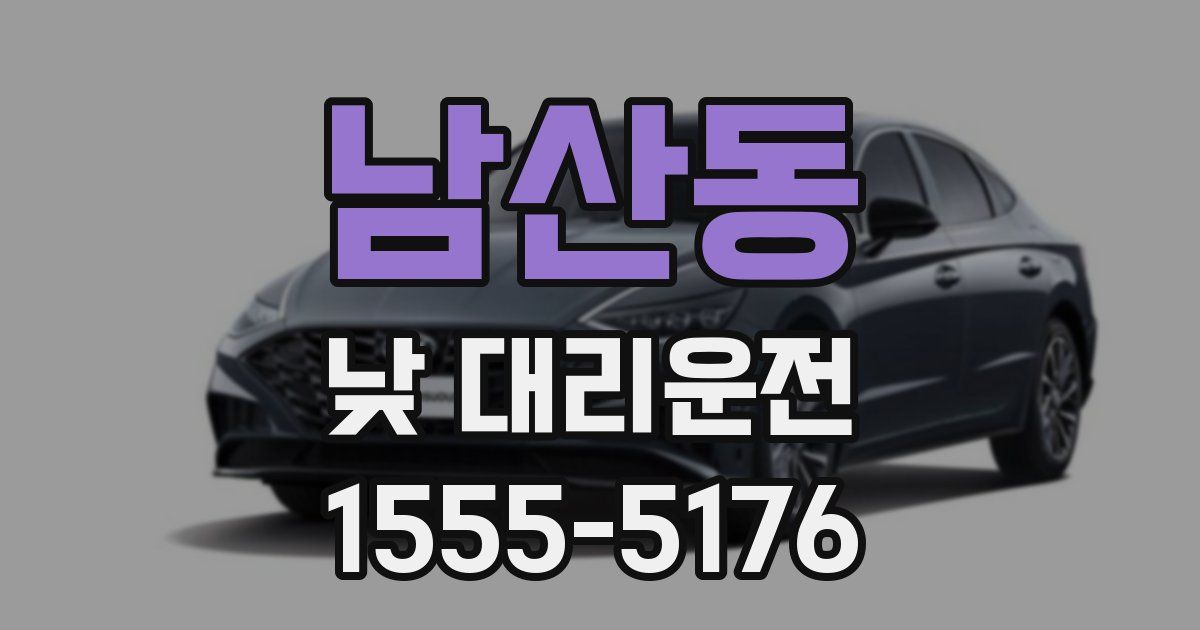 남산동 낮 대리운전