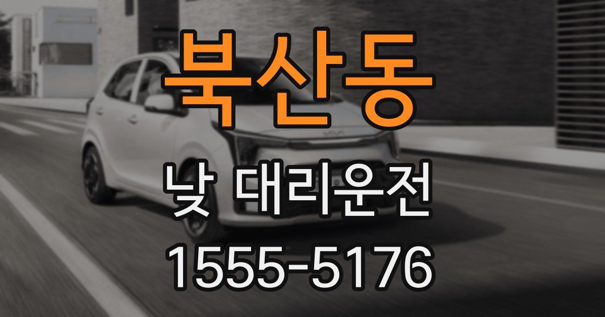 북산동 낮 대리운전