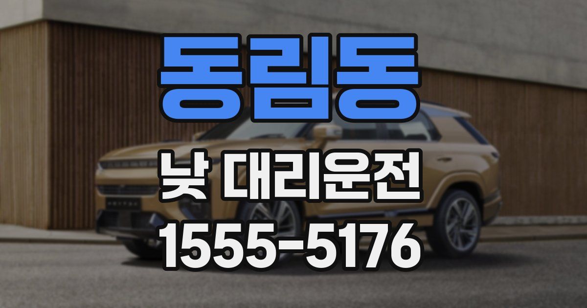 동림동 낮 대리운전