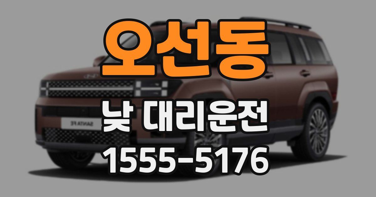 오선동 낮 대리운전