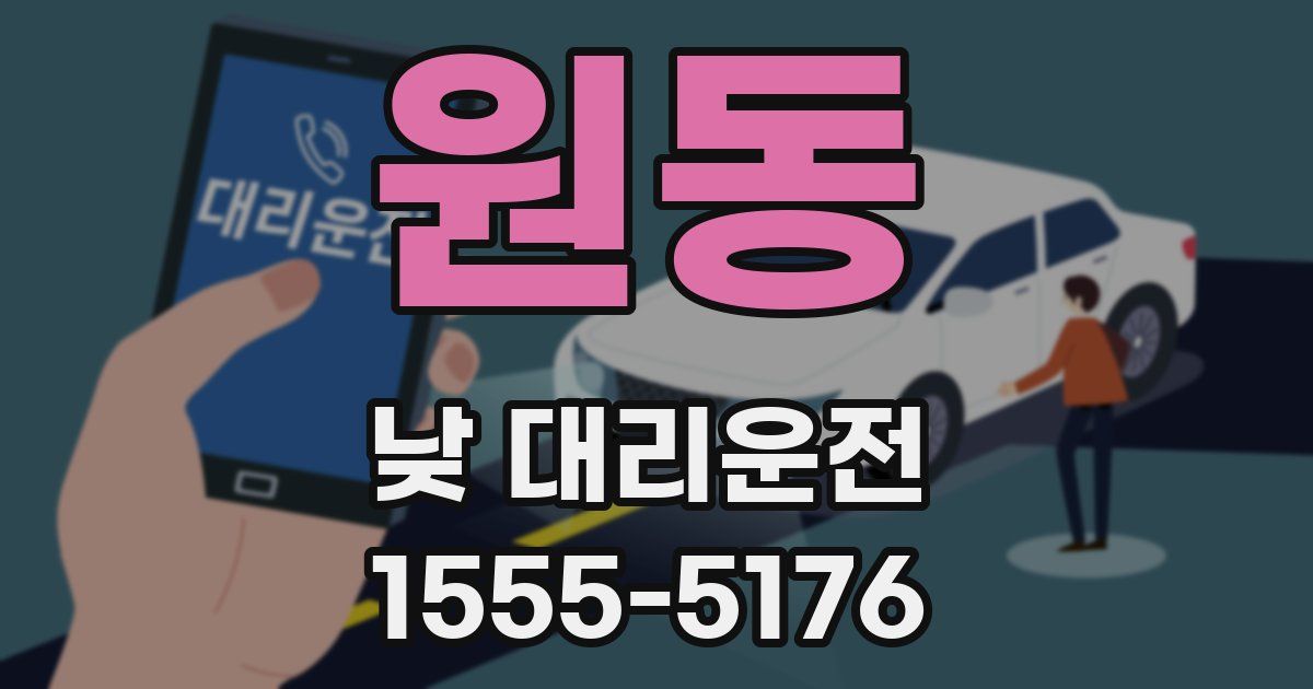 원동 낮 대리운전