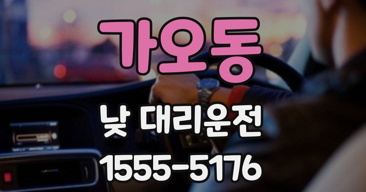 가오동 낮 대리운전