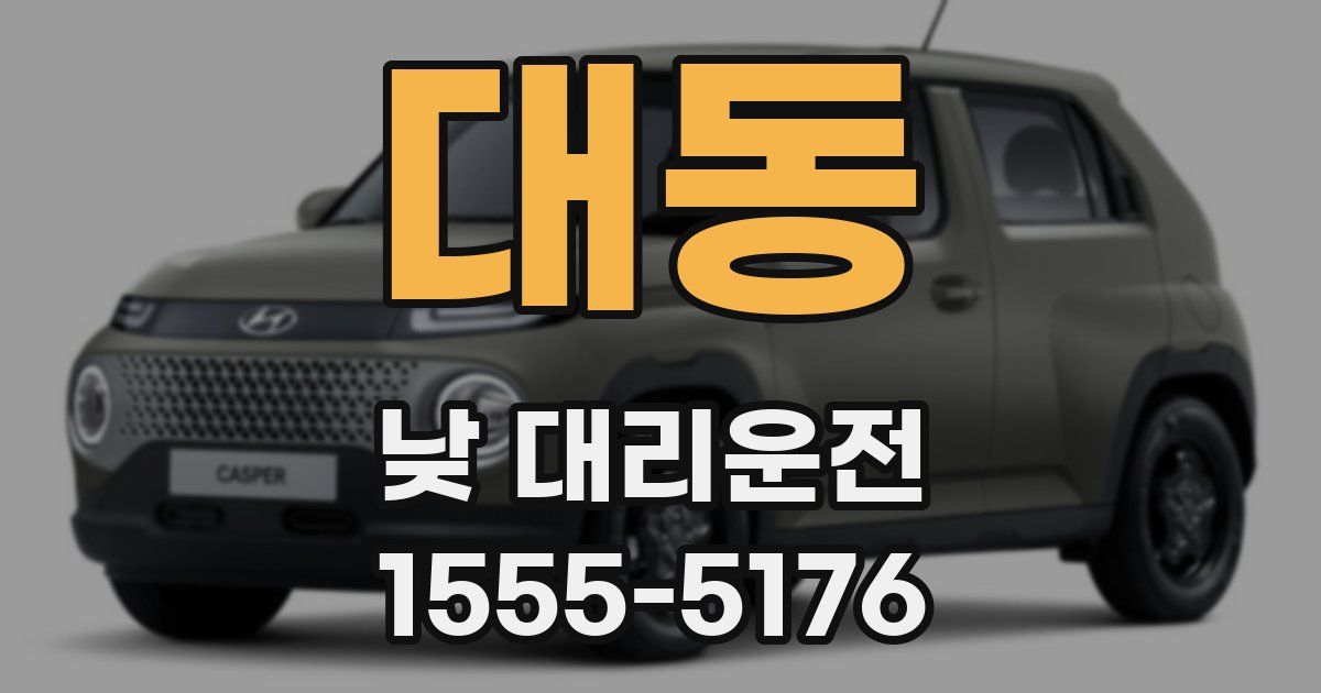대동 낮 대리운전
