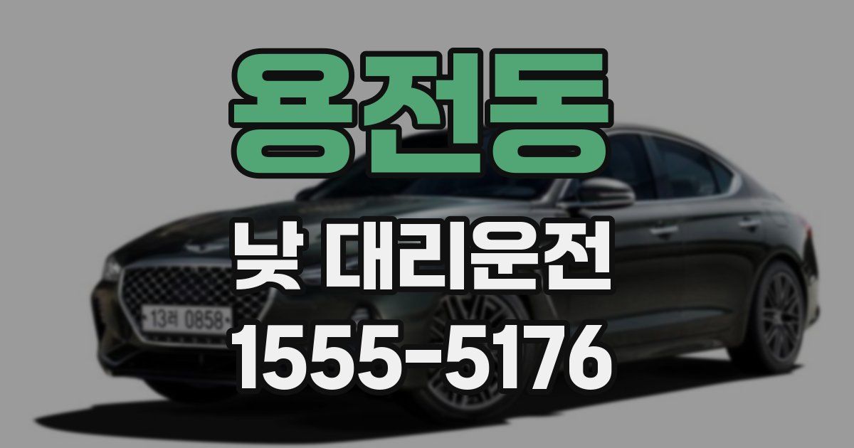 용전동 낮 대리운전