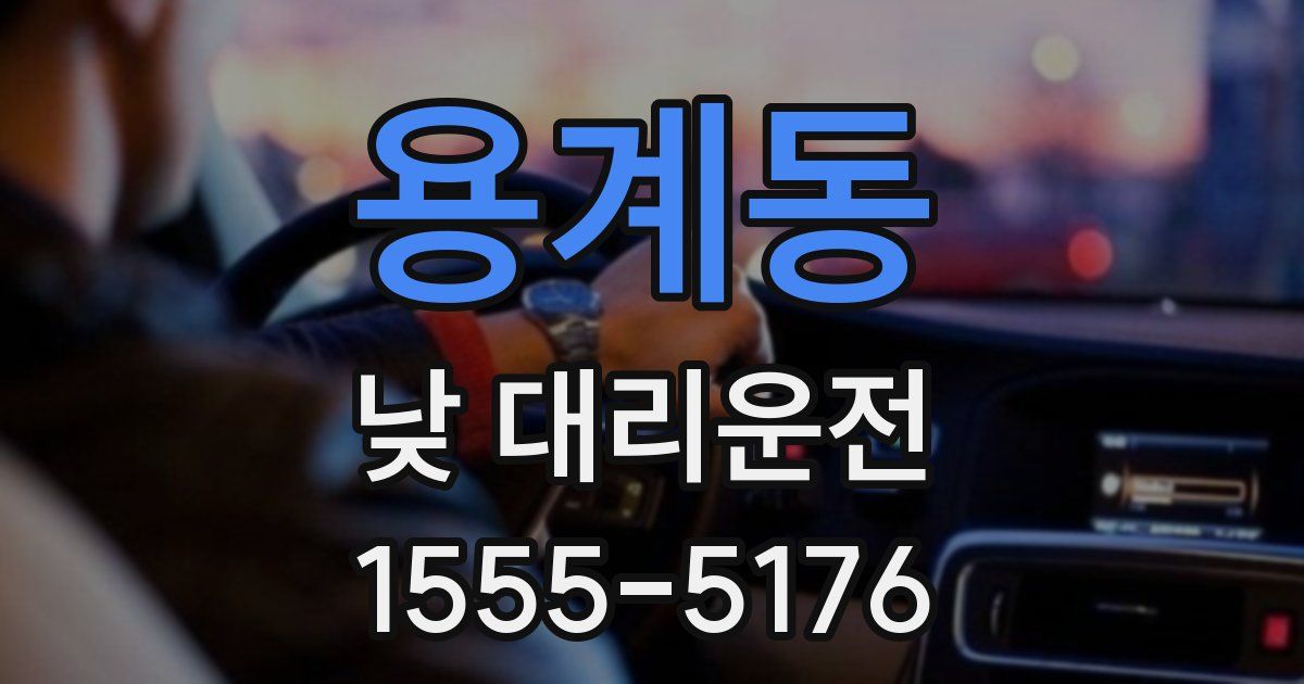 용계동 낮 대리운전
