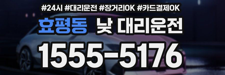 효평동 낮 대리운전
