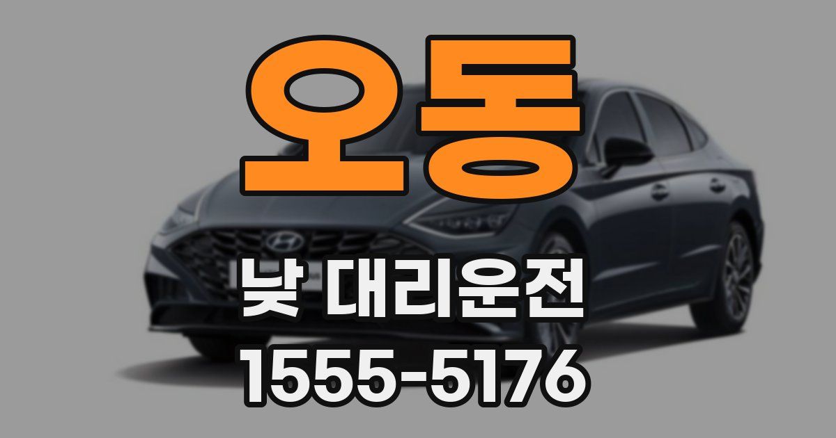 오동 낮 대리운전