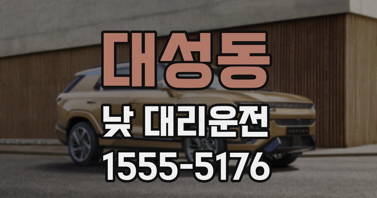 대성동 낮 대리운전