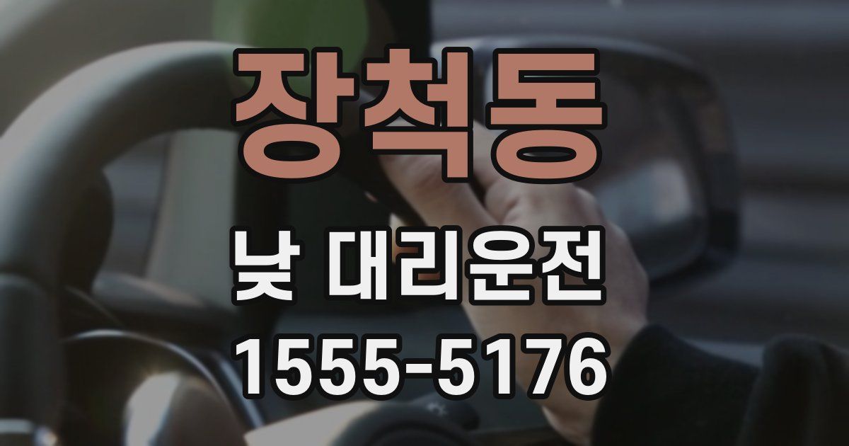 장척동 낮 대리운전