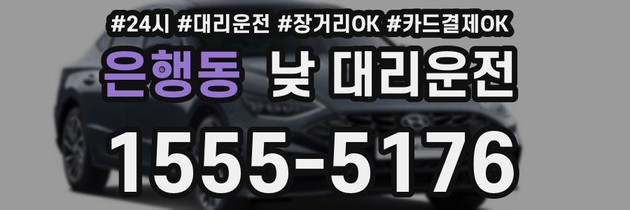 은행동 낮 대리운전