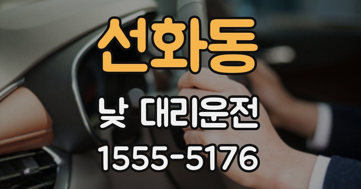 선화동 낮 대리운전