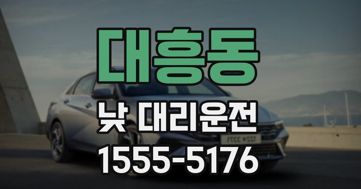 대흥동 낮 대리운전