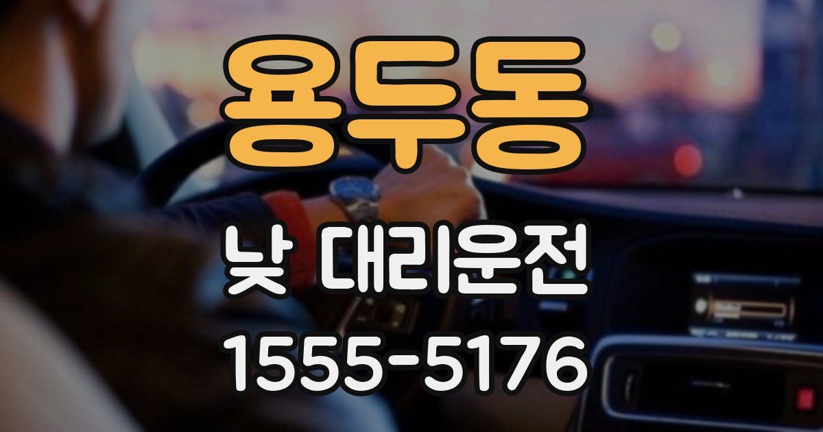 용두동 낮 대리운전