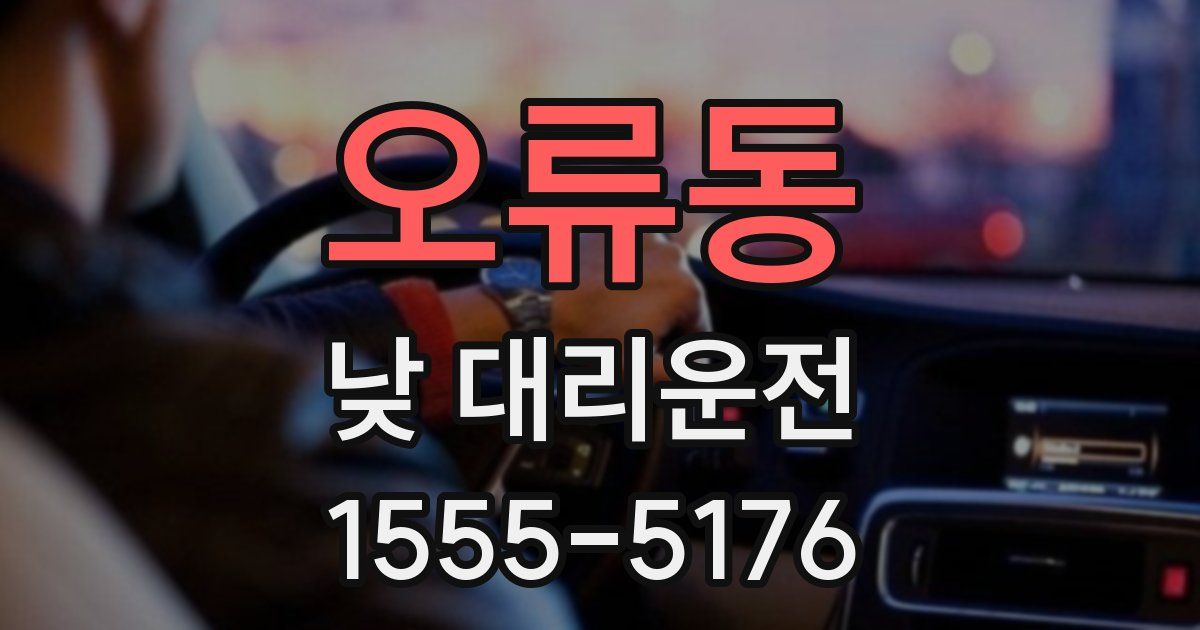 오류동 낮 대리운전