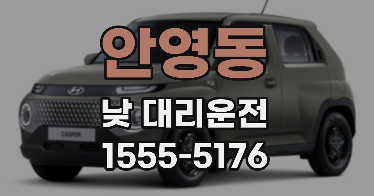 안영동 낮 대리운전