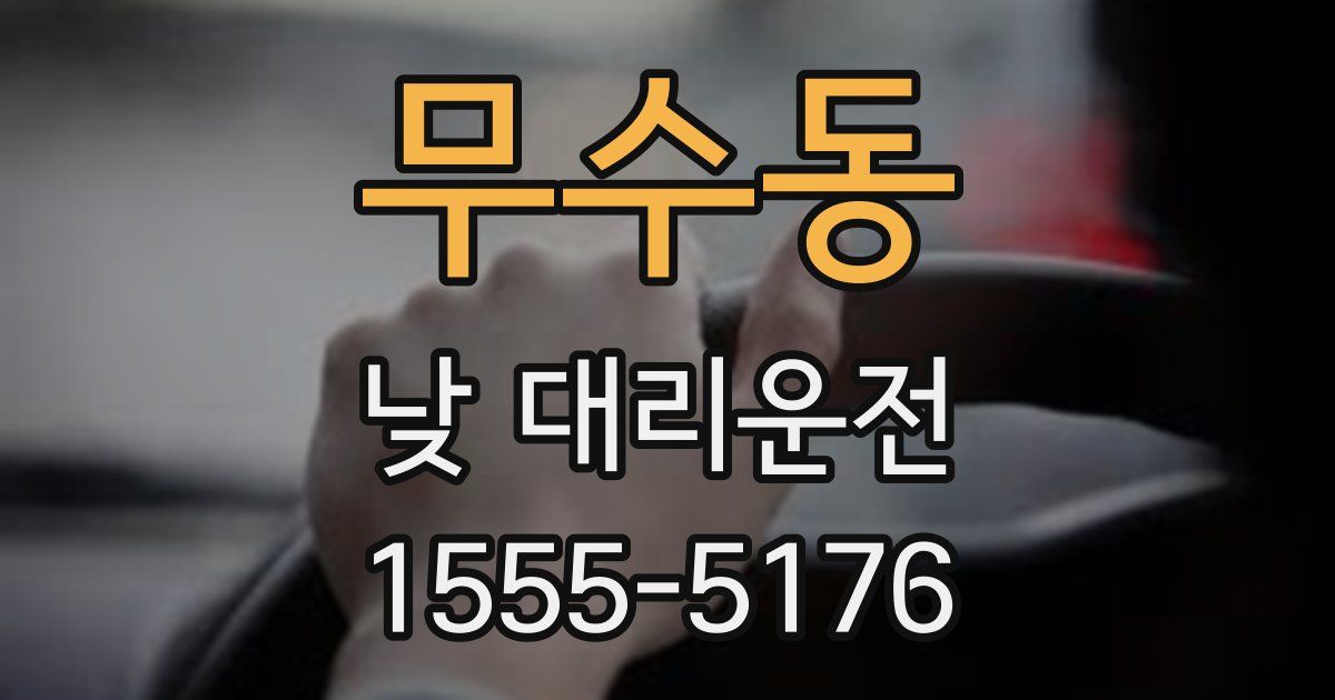 무수동 낮 대리운전