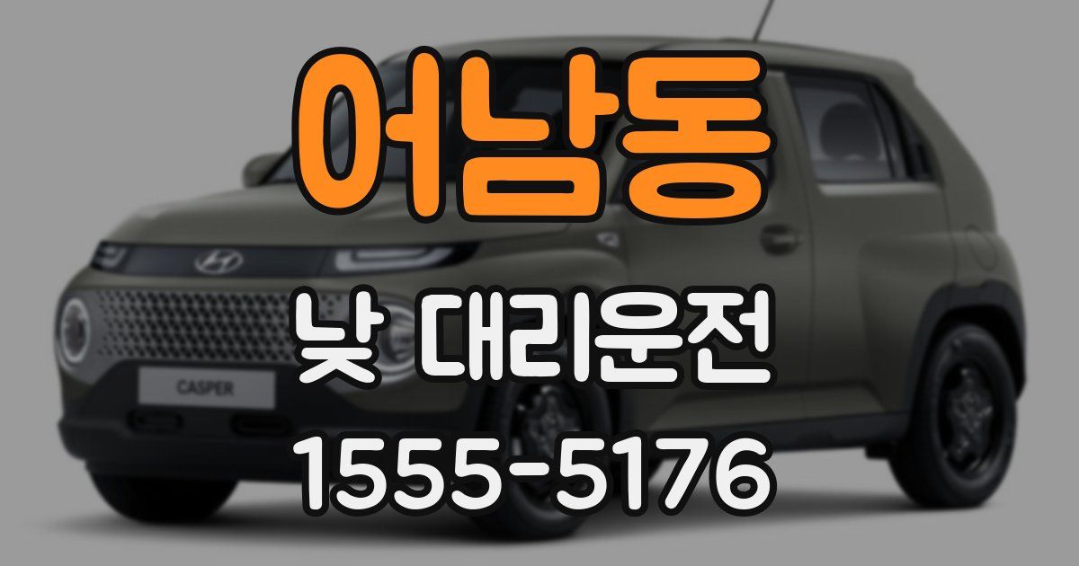 어남동 낮 대리운전