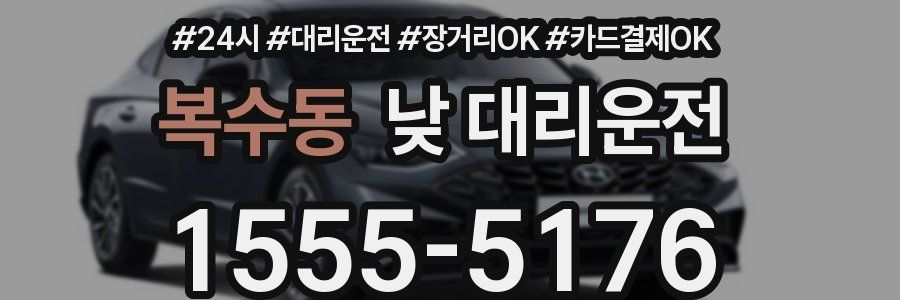 복수동 낮 대리운전