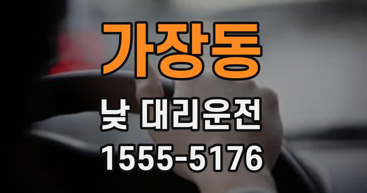 가장동 낮 대리운전