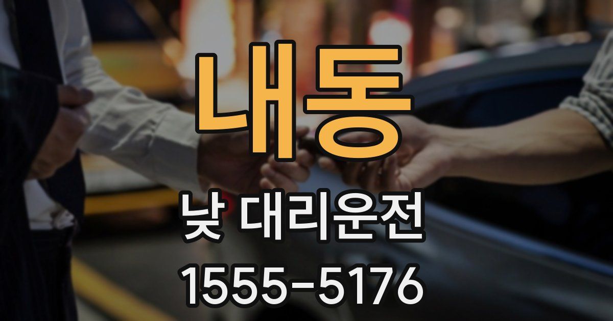 내동 낮 대리운전