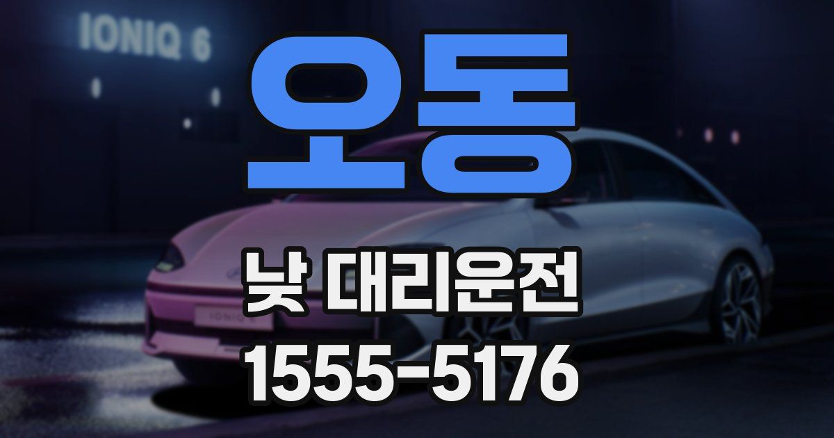 오동 낮 대리운전