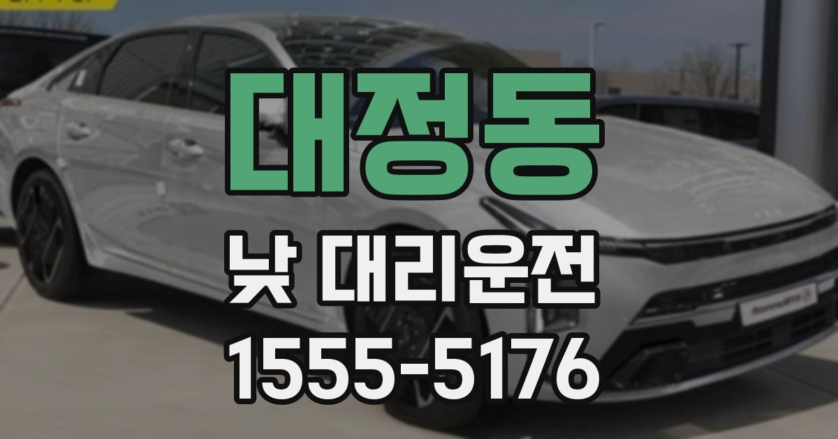 대정동 낮 대리운전
