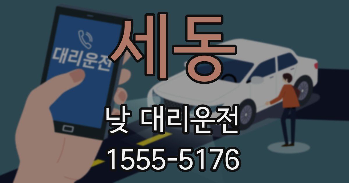 세동 낮 대리운전