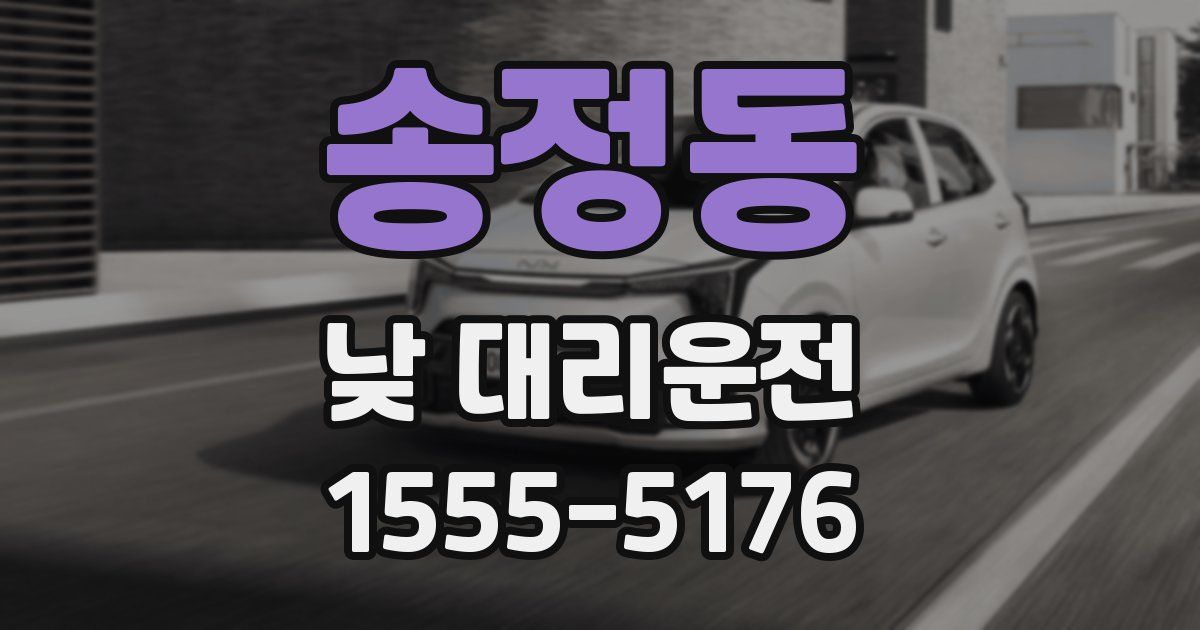 송정동 낮 대리운전