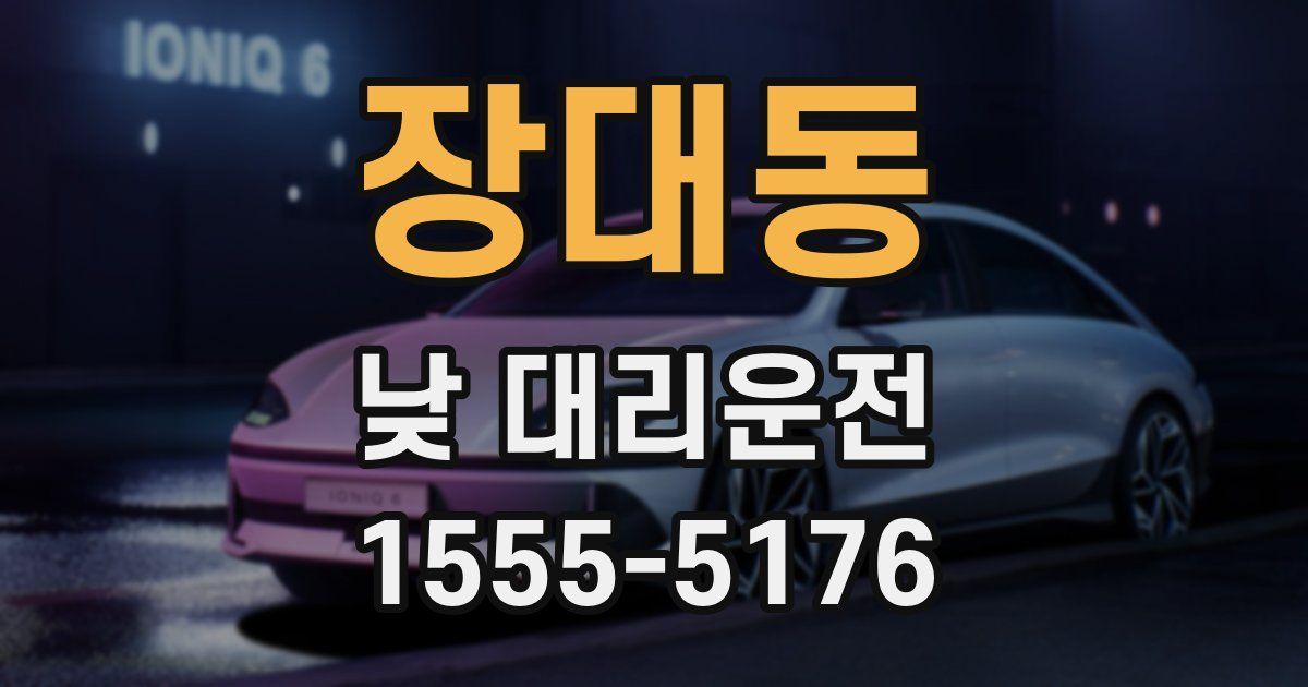 장대동 낮 대리운전