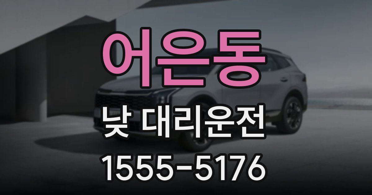 어은동 낮 대리운전