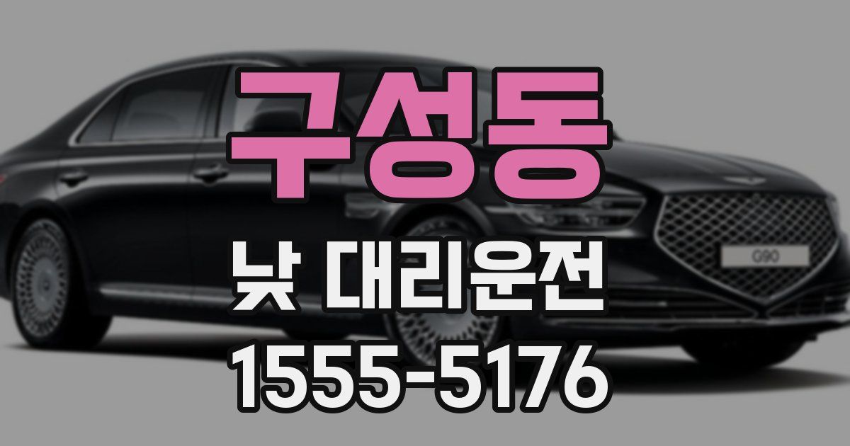 구성동 낮 대리운전