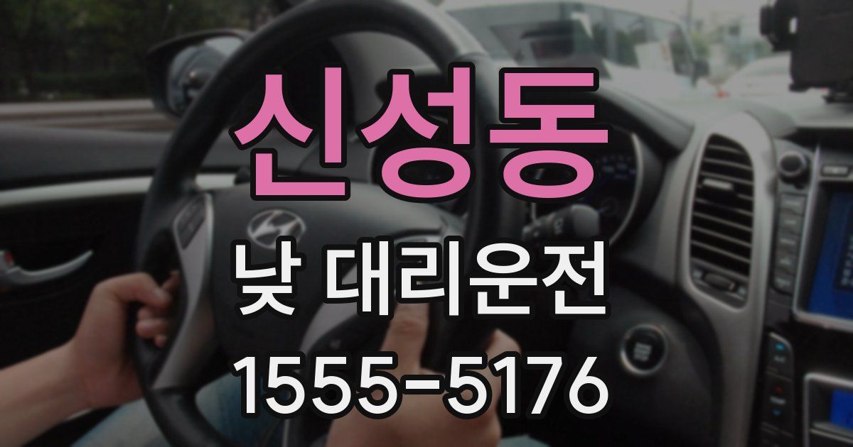 신성동 낮 대리운전